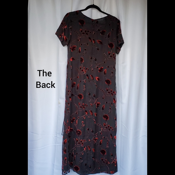 Coldwater Creek Floral Velvet Overlay Dress - Picture 2 of 8